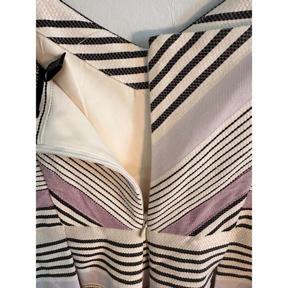 White House Black Market Dress Linen Cotton Striped With Pockets Size 4 NWT - Picture 11 of 11